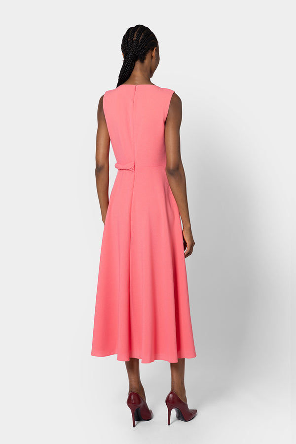 Roksanda Ilincic Designer Midi Dress In Pink