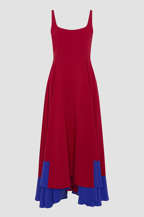 Roksanda Ilincic Designer Midi Dress In Red
