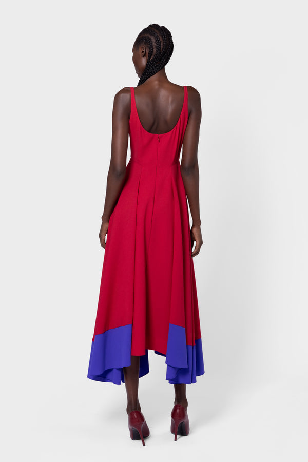 Roksanda Ilincic Designer Midi Dress In Red