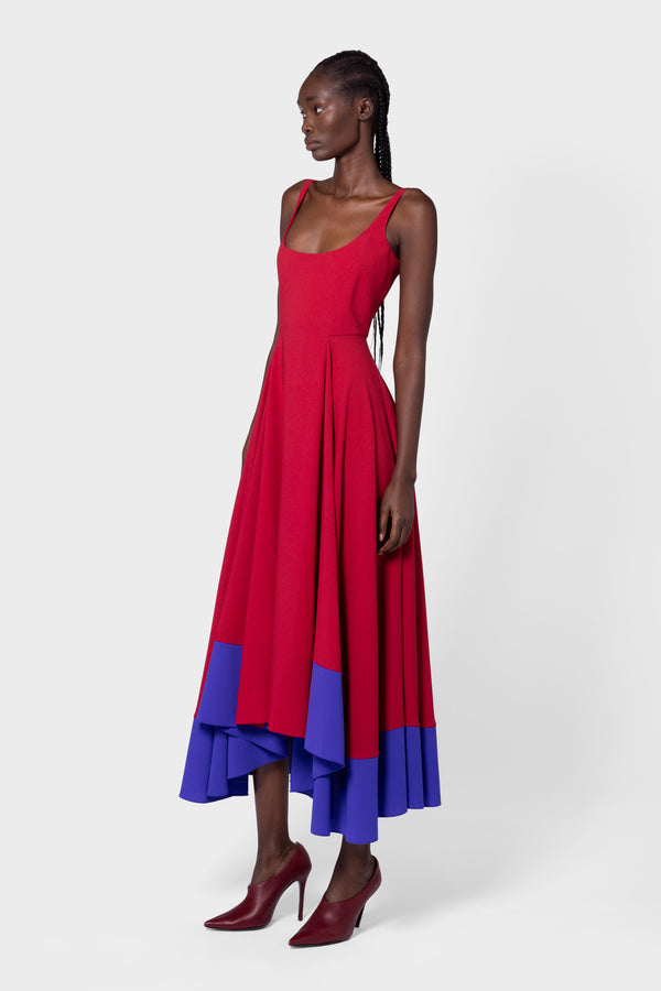 Roksanda Ilincic Designer Midi Dress In Red