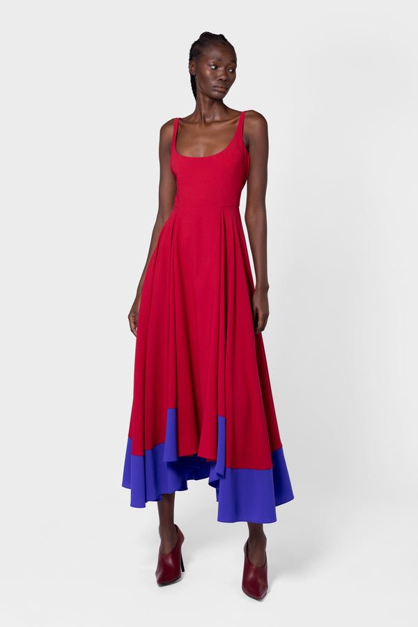 roksanda ilincic Designer Midi Dress in Red