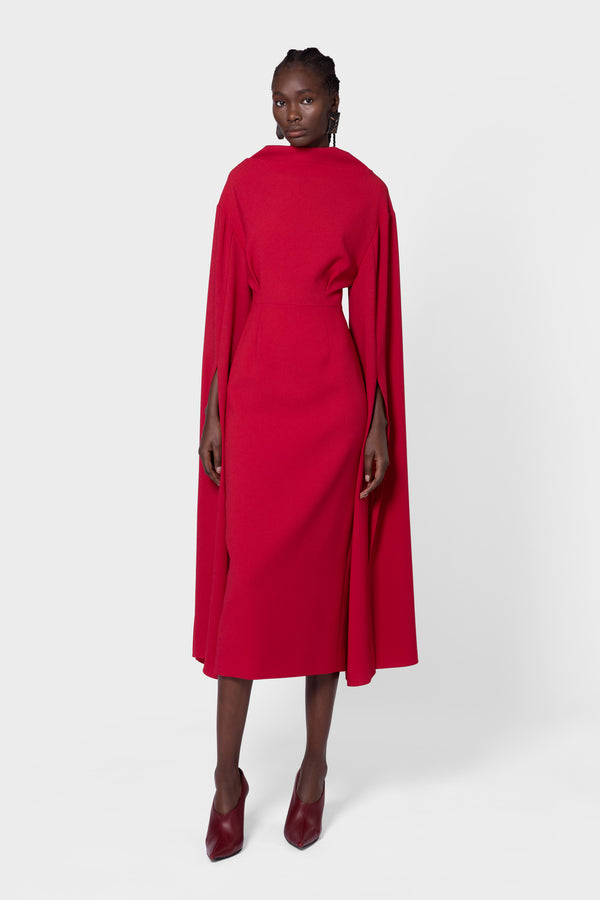 roksanda ilincic Designer Midi Dress in Red