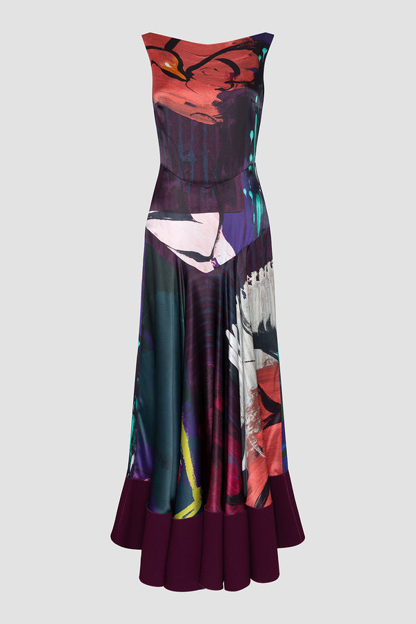 Roksanda Ilincic Designer Midi Dress In Silk