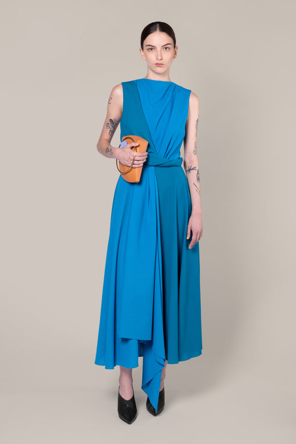 roksanda ilincic Designer Midi Dress in Turquoise