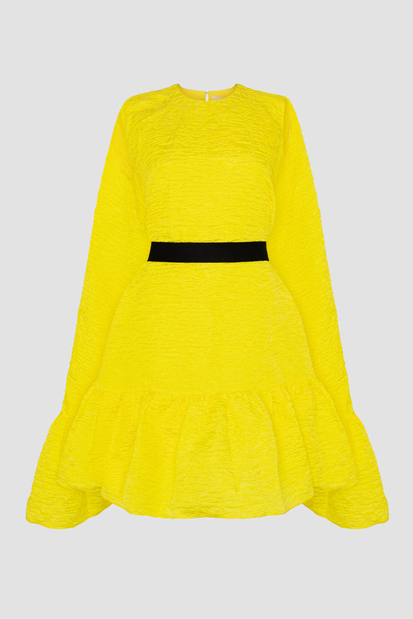 Roksanda Ilincic Designer Midi Dress In Yellow