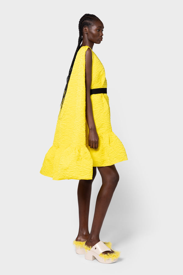 Roksanda Ilincic Designer Midi Dress In Yellow