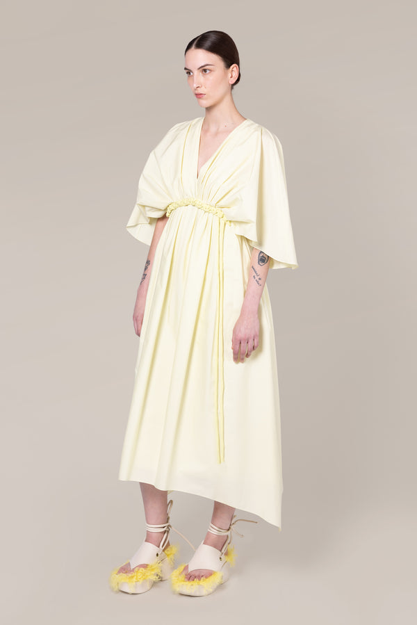 Roksanda Ilincic Designer Midi Dress In Yellow