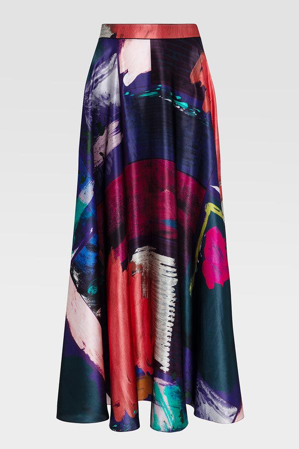 Roksanda Ilincic Designer Midi Skirt In Silk