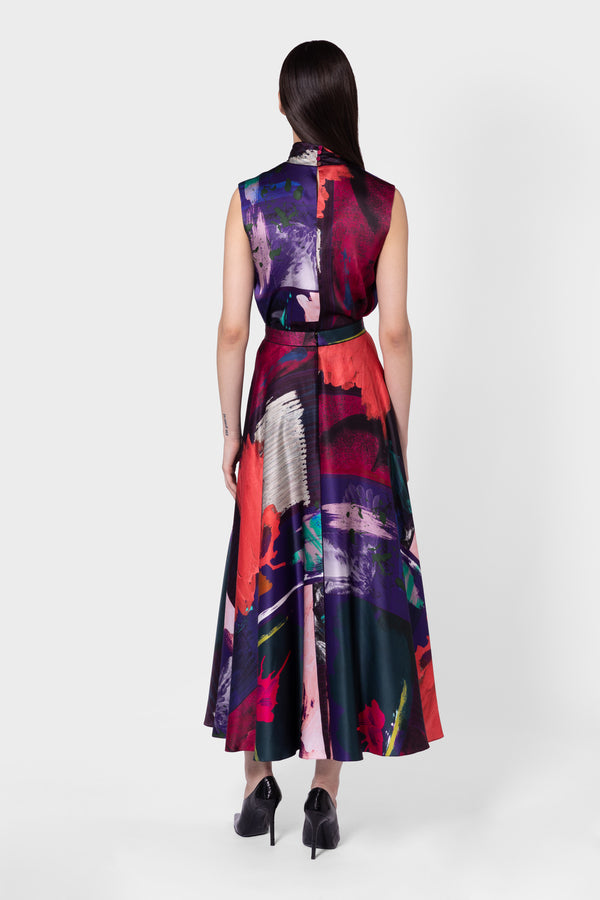 Roksanda Ilincic Designer Midi Skirt In Silk
