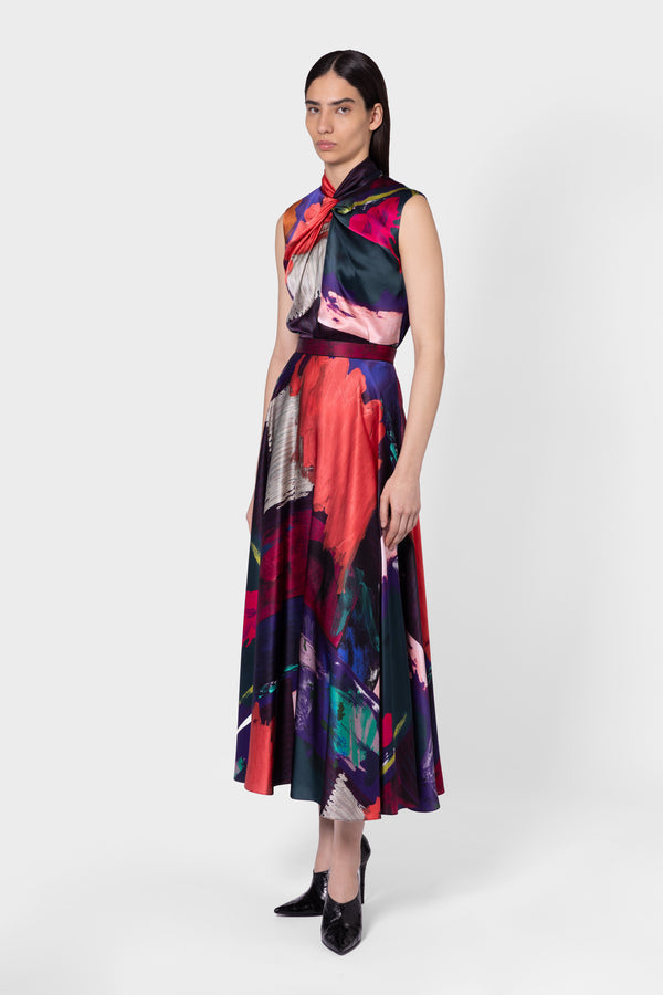 roksanda ilincic Designer Midi Skirt in Silk