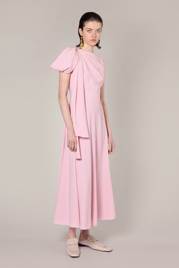 Roksanda Ilincic Designer Pink Midi Dress