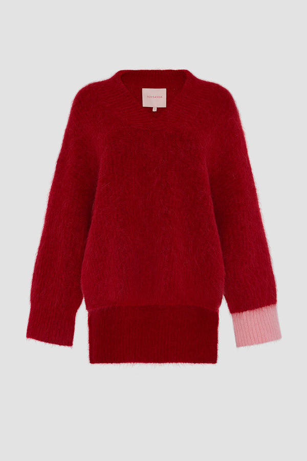 Roksanda Ilincic Designer Red Knitted Jumper