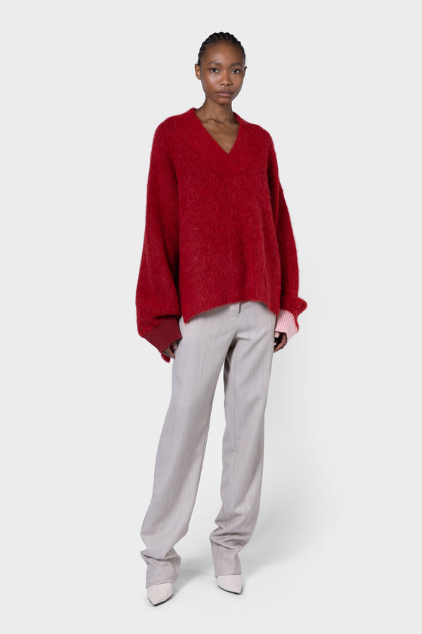 Roksanda Ilincic Designer Red Knitted Jumper