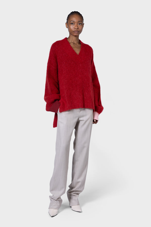 roksanda ilincic Designer Red Knitted Jumper