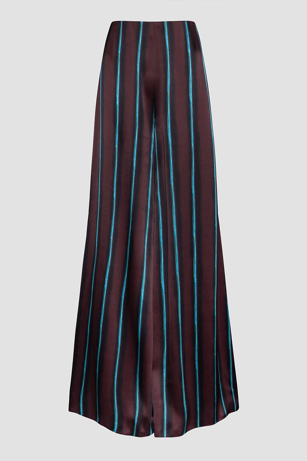 Roksanda Ilincic Designer Satin Trousers In Brown