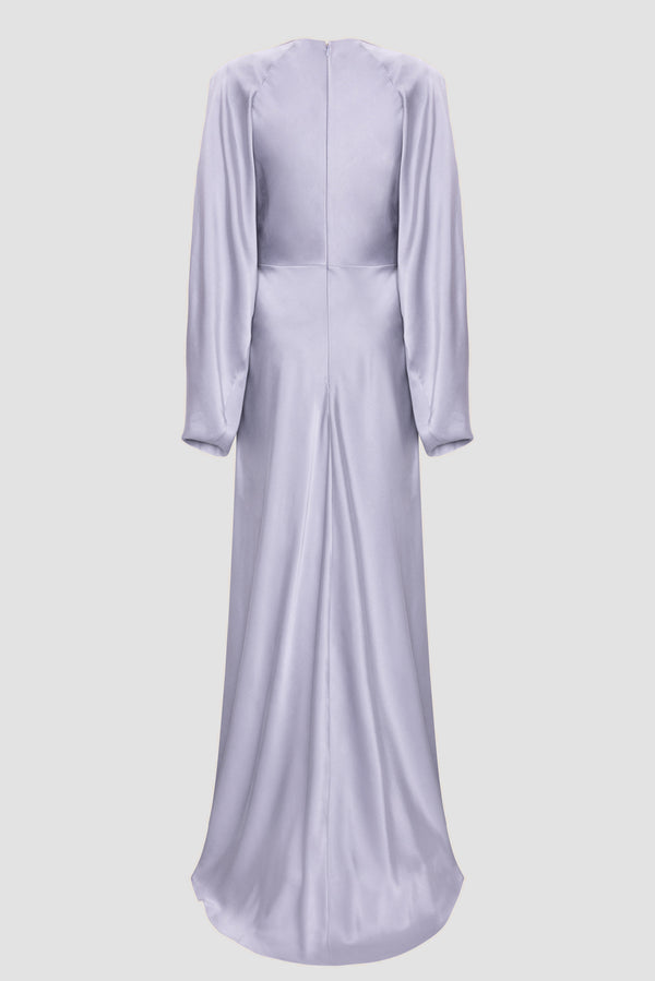 Roksanda Ilincic Designer Silk Midi Dress In Grey