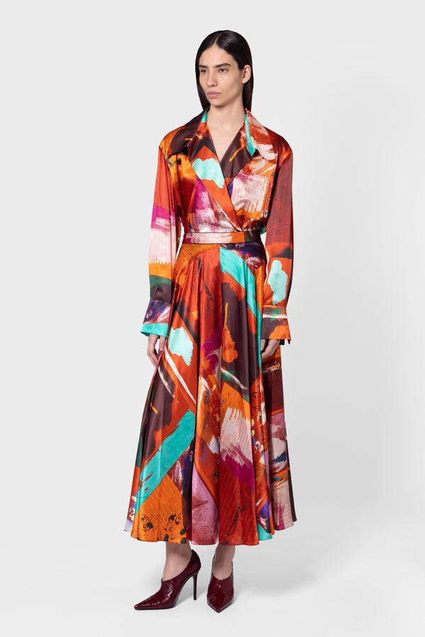 Roksanda Ilincic Designer Silk Skirt