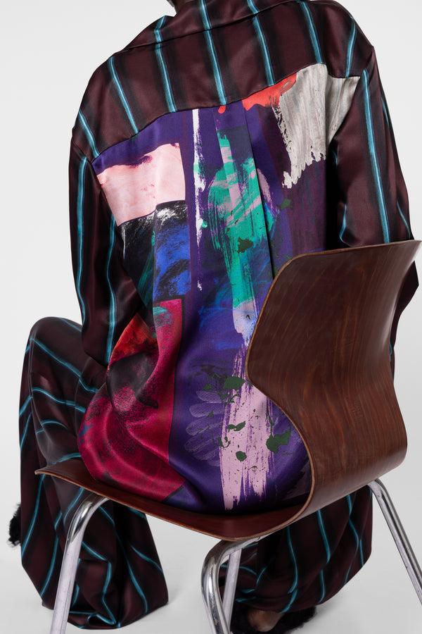 Roksanda Ilincic Designer Silk Top In Brown| Delan