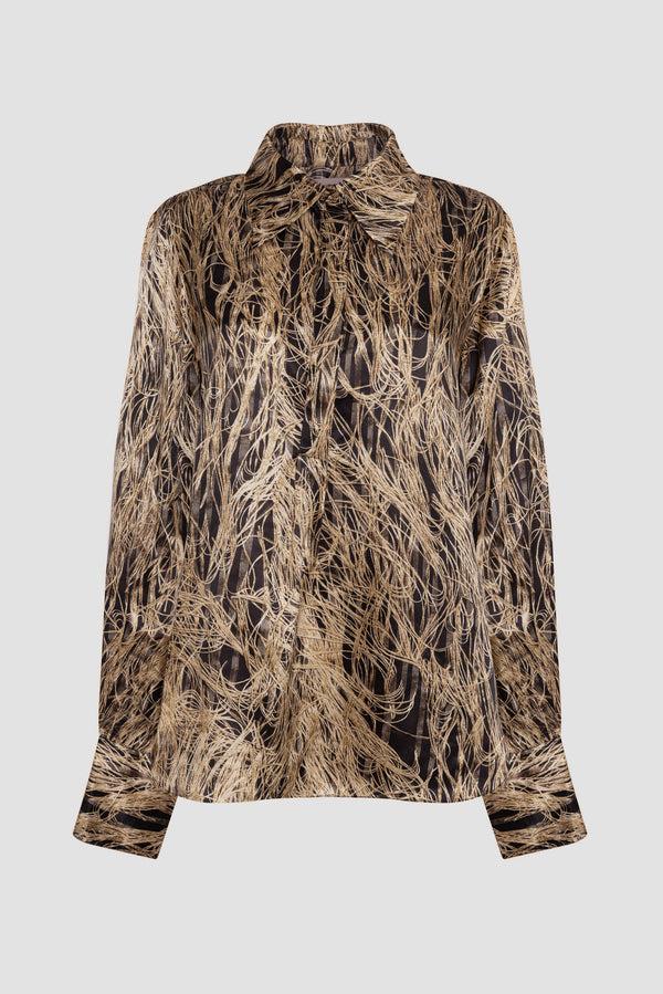 Roksanda Ilincic Women's Designer Silk Top In Gold