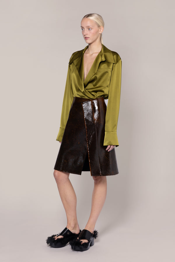 roksanda ilincic Women's Designer Silk Top in Green