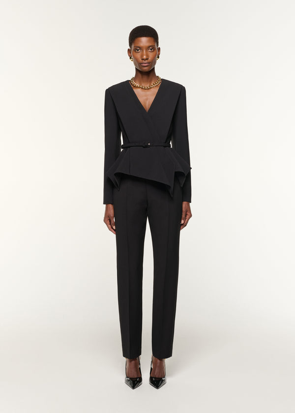 roland mouret Crepe Straight Leg Trouser Black