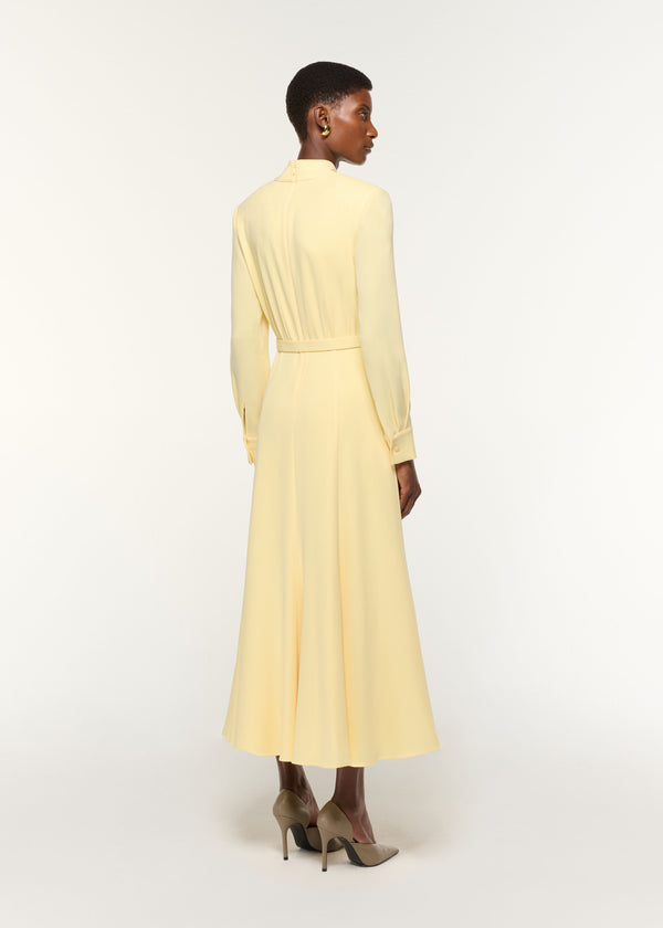 Roland Mouret Light Cady Cut Out Dress Yellow