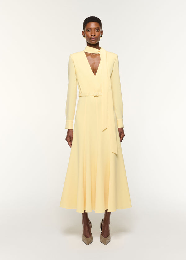 roland mouret Light Cady Cut Out Dress Yellow