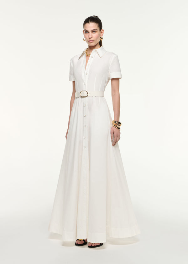 Roland Mouret Shirt Dress Gown White