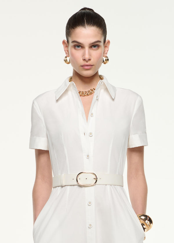 Roland Mouret Shirt Dress Gown White