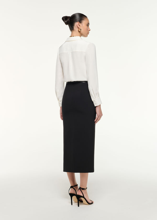 Roland Mouret Silk Bodysuit White