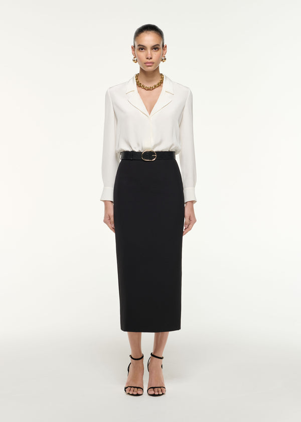 roland mouret Silk Bodysuit White