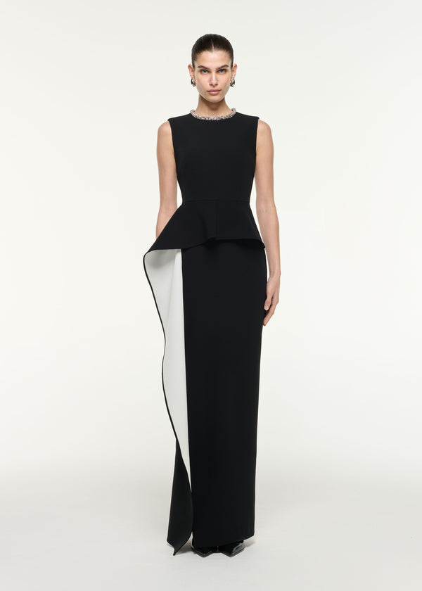 roland mouret Waist Drape Gown Monochrome