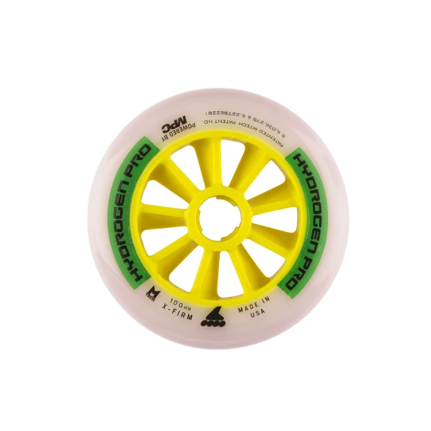 rollerblade HYDROGEN PRO 100MM X-FIRM (8) - Gear - Wheels WHITE/GREEN