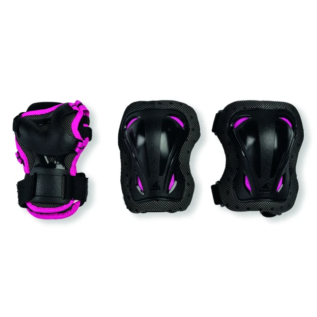Rollerblade SKATE GEAR JUNIOR 3 PACK - Protection - Pads BLACK/PINK