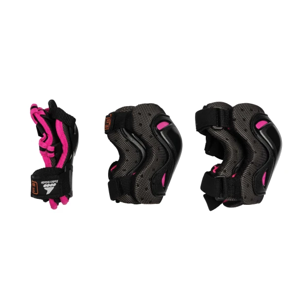 Rollerblade SKATE GEAR JUNIOR 3 PACK - Protection - Pads BLACK/PINK