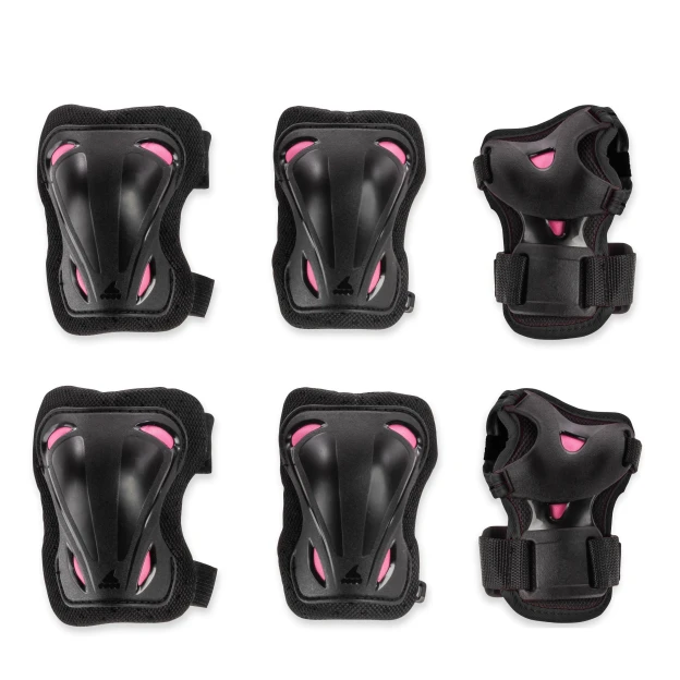 Rollerblade SKATE GEAR W 3 PACK - Protection - Pads BLACK/RASPBERRY