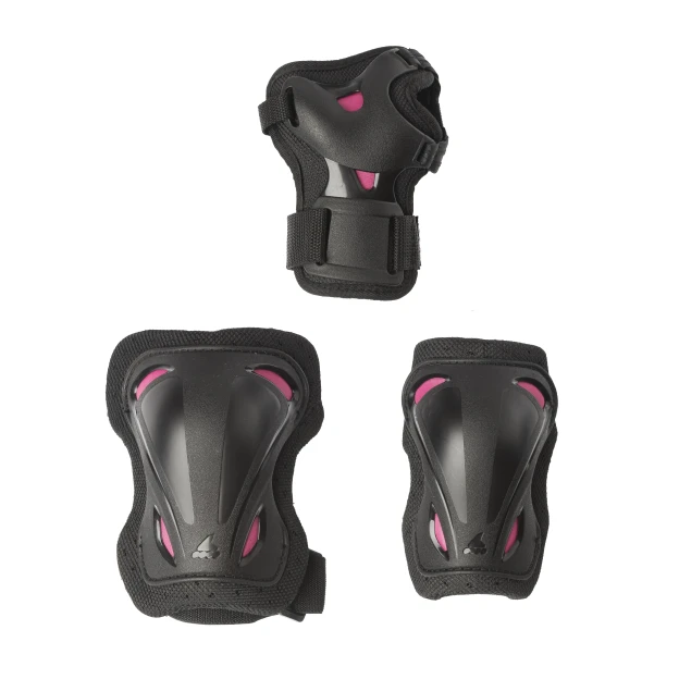 Rollerblade SKATE GEAR W 3 PACK - Protection - Pads BLACK/RASPBERRY