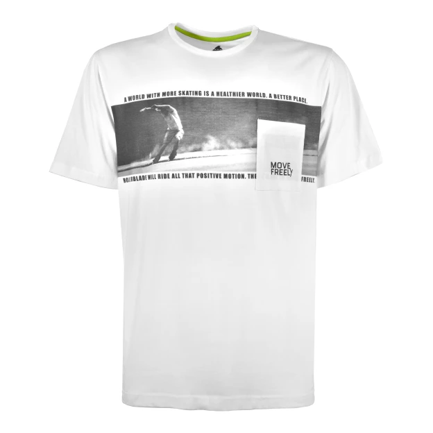 rollerblade T-SHIRT UNISEX POSITIVE MOTION - Equipment - Clothing WHITE