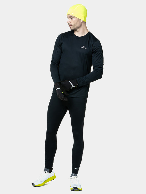 Ronhill Men's Core L/S Tee 00681 Black/Bright White