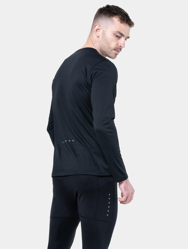 Ronhill Men's Core L/S Tee 00681 Black/Bright White