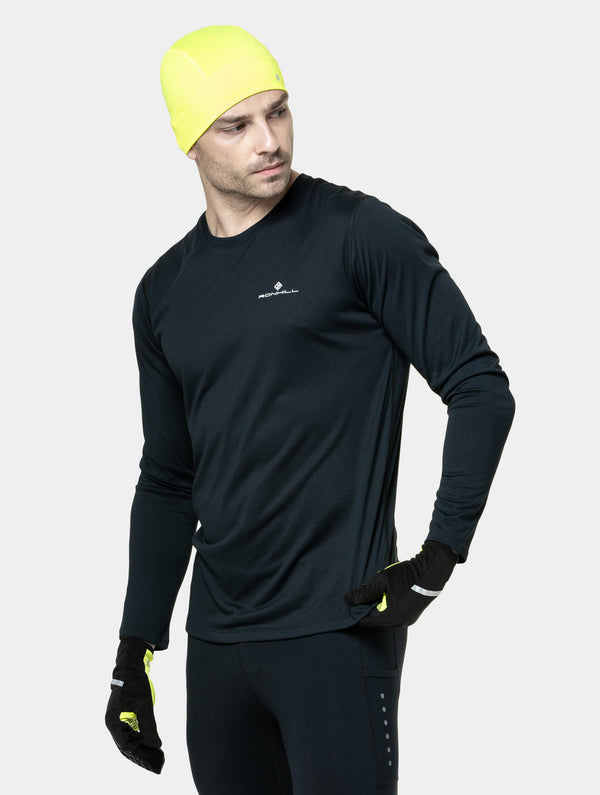 ronhill Men's Core L/S Tee 00681 Black/Bright White
