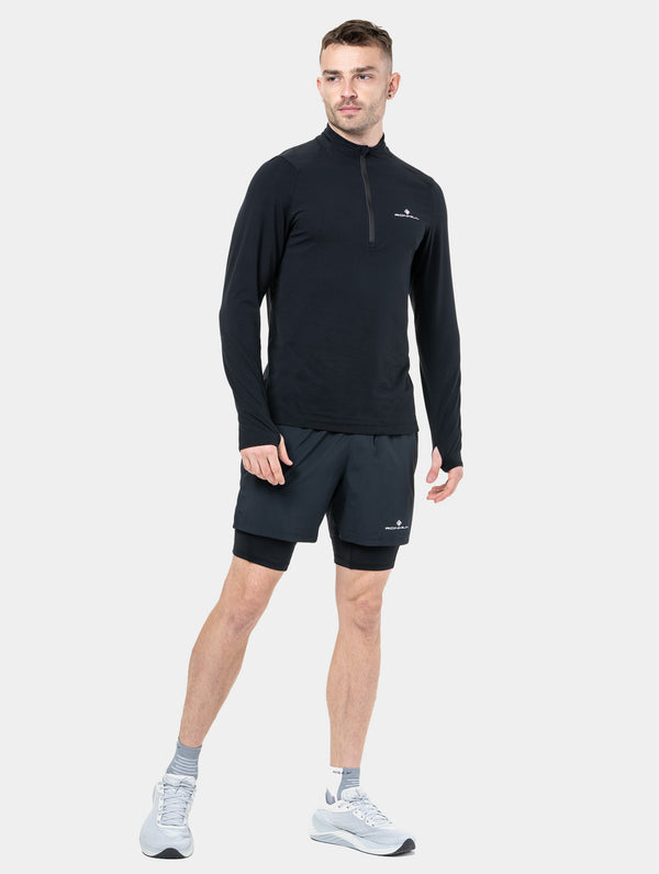ronhill Men's Core Thermal 1/2 Zip 00681 Black/Bright White