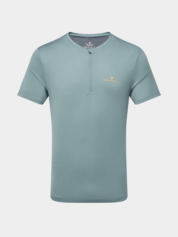 Ronhill Men’s Tech 1/2 Zip S/S Tee 01278 Monolith/Artemis
