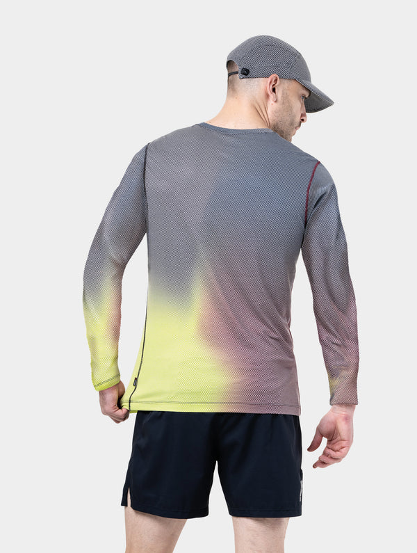 Ronhill Men's Tech Golden Hour L/S Tee 01425 Acid Merge