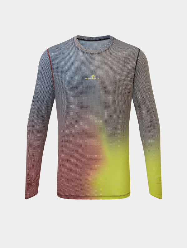 Ronhill Men's Tech Golden Hour L/S Tee 01425 Acid Merge