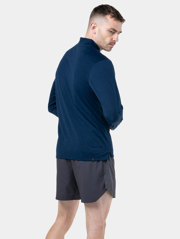 Ronhill Men's Tech Merino 1/2 Zip 01303 Dark Navy/Oxide