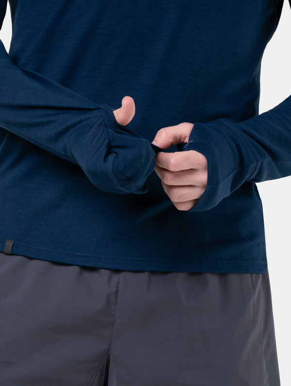 Ronhill Men's Tech Merino 1/2 Zip 01303 Dark Navy/Oxide