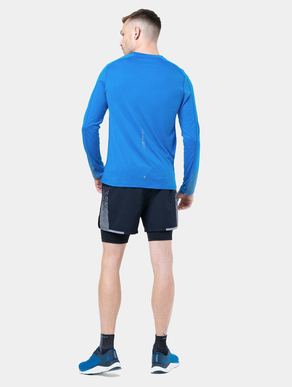 Ronhill Men's Tech Reflect L/S Tee 01307 ElecBlueMarl/Reflect
