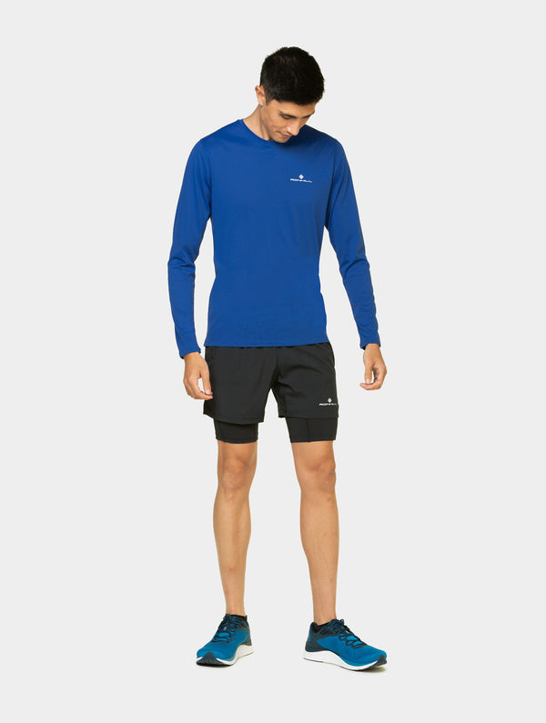 Ronhill Men's Core 5" Twin Short R009 All Black