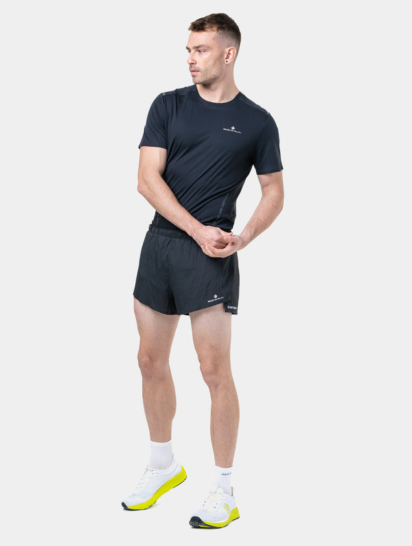 Ronhill Men's Tech Race Twin Short R009 All Black